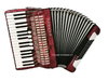 Hohner Concerto III N, rot,  Made in Germany, Akkordeon